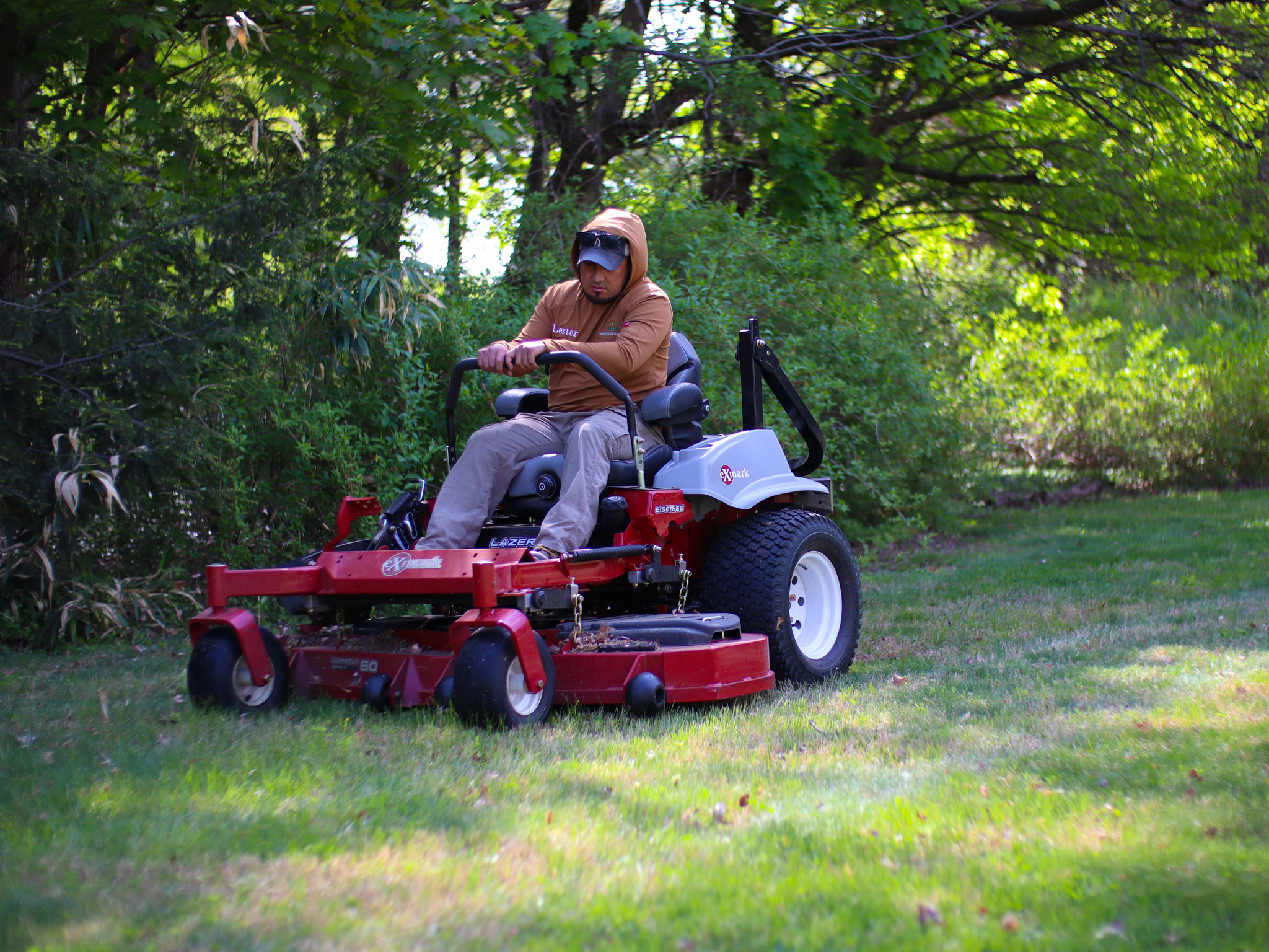 Weekly lawn mowing
